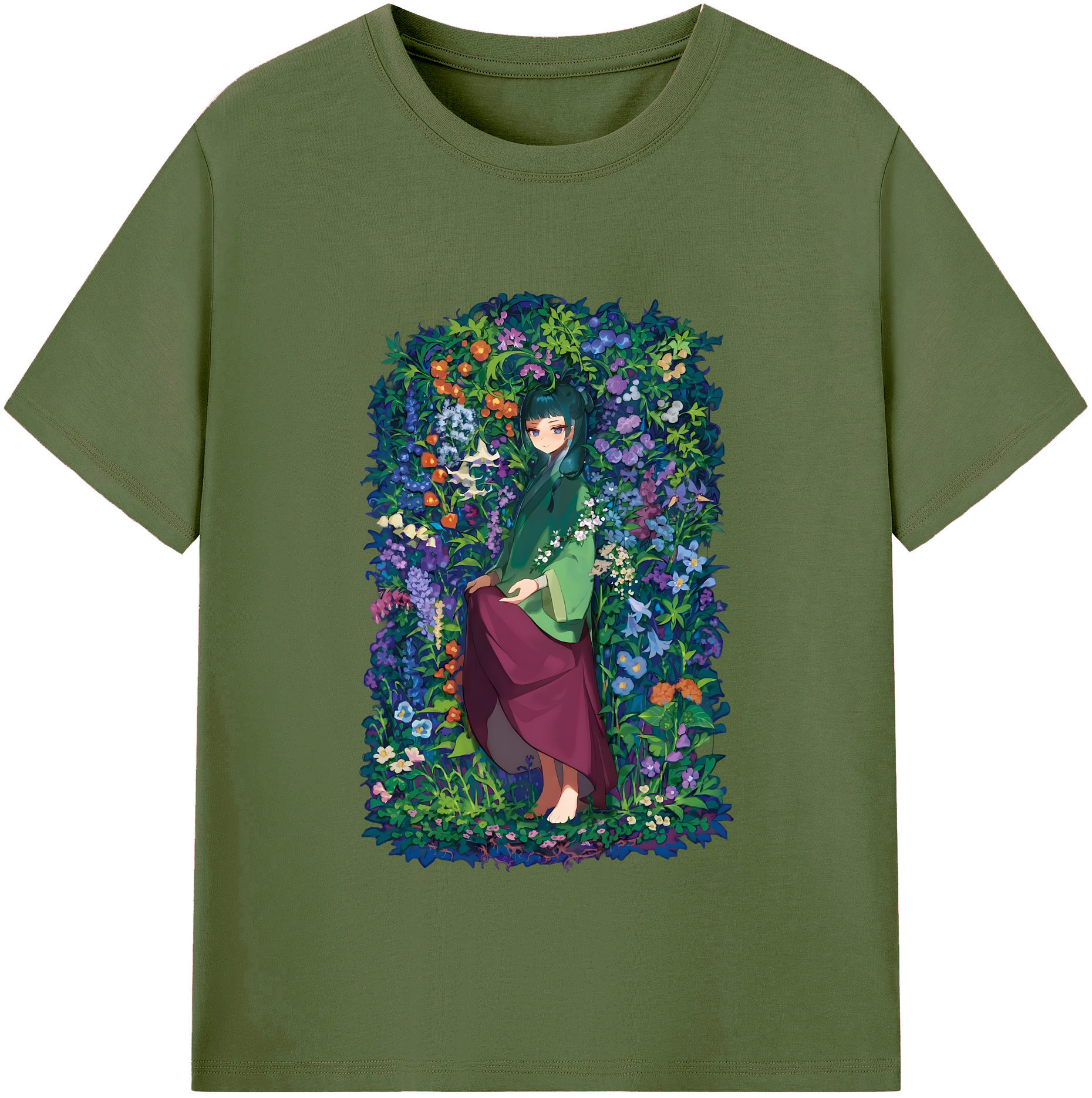 （画像用） 薬屋のひとりごと The Apothecary Diaries 綿100％半袖Tシャツ（フロントプリント）